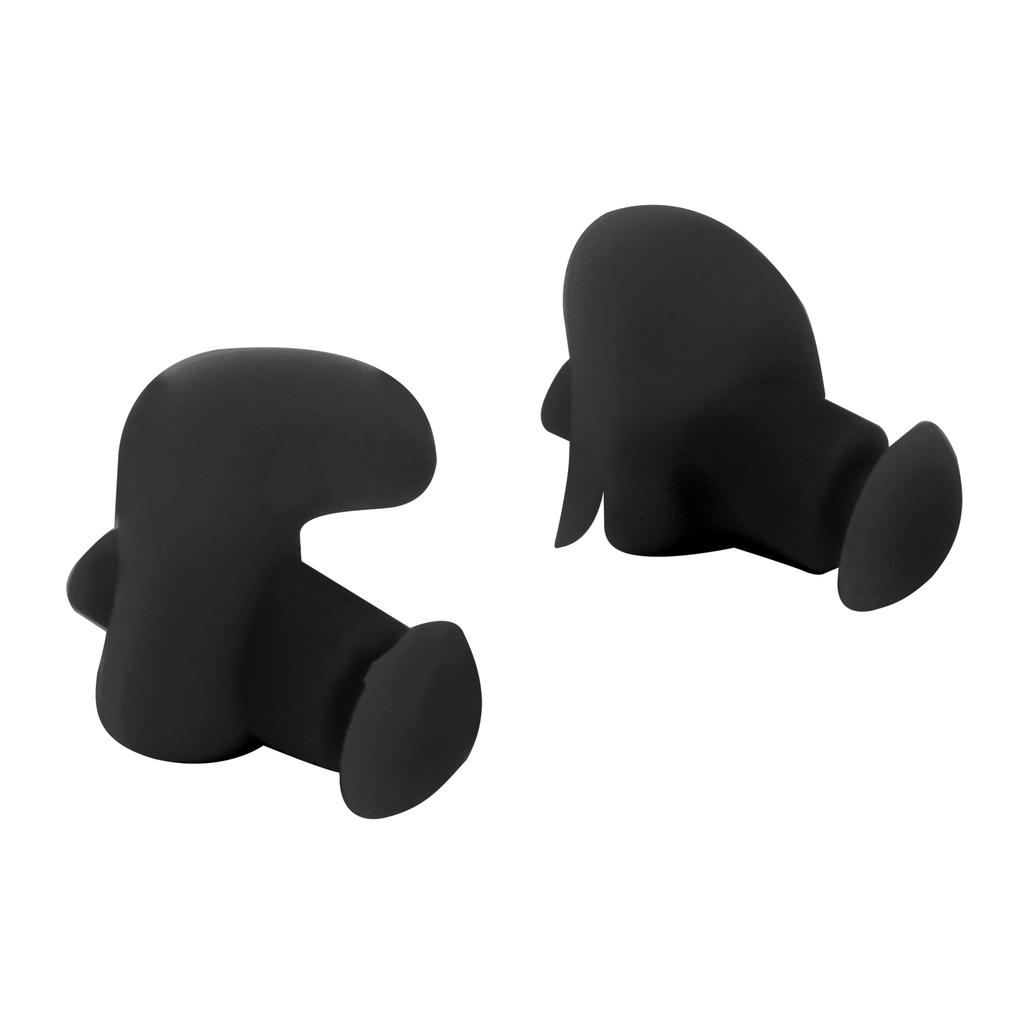1 Pair Swimming Ear Plugs Soft Silica Gel Waterproof DustProof Water Sports Swim Earplugs(Black In Bulk )