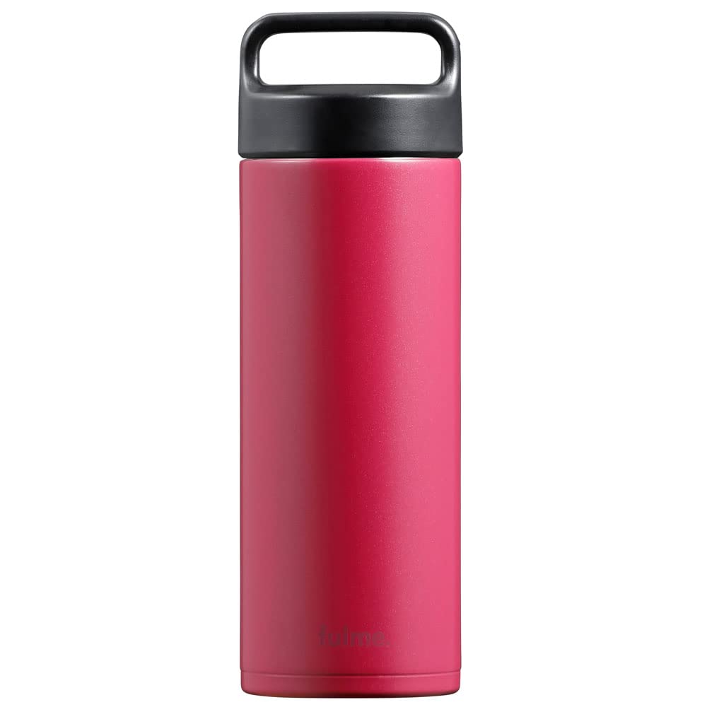 Iris Ohyama Fulme Water Bottle Tumbler Mug Bottle Stainless Steel 480ml Magenta with Lid Handle Handle Vacuum Insulated Drinking Spout Outdoor Sports