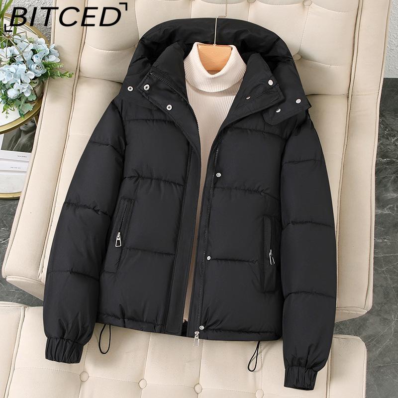 BITCED Women's Short Down-Filled Hooded Winter Coat