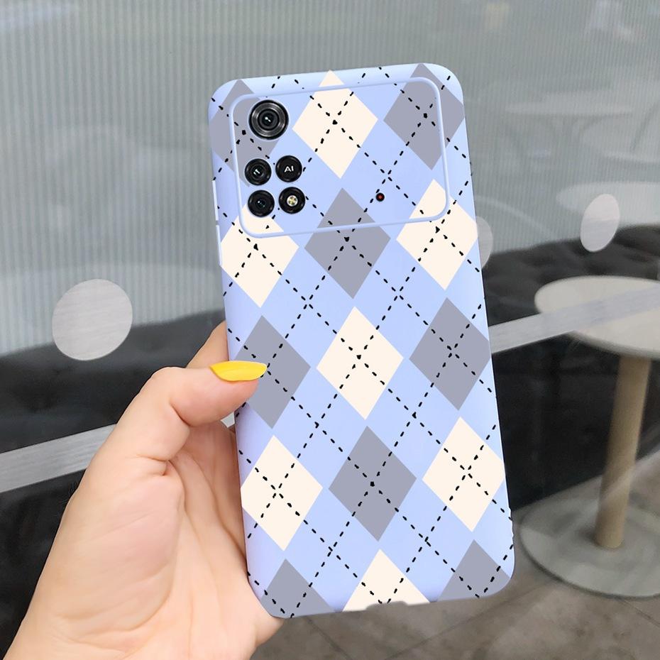 Чехол для Xiaomi Poco M4 Pro Милый узор Конфетный цвет Чехол для телефона Для Poco M 4 M4 Pro 5G 4G PocoM4 Мягкий силикон ТПУ Задняя крышка