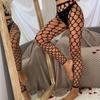 Women Pantyhose Sexy Hollow Out Fishnet Stockings Big Mesh Fishnet Tights Sexy Bling Crystal Tights