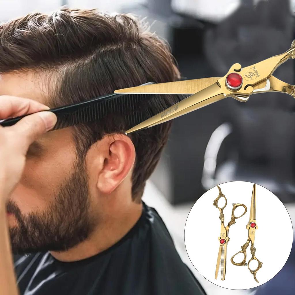 Sangelar 6 дюймовые золотые ножницы для волос высшего качества с ручкой в виде дракона, профессиональные красивые и модные инструменты для стрижки волос для дома и салона