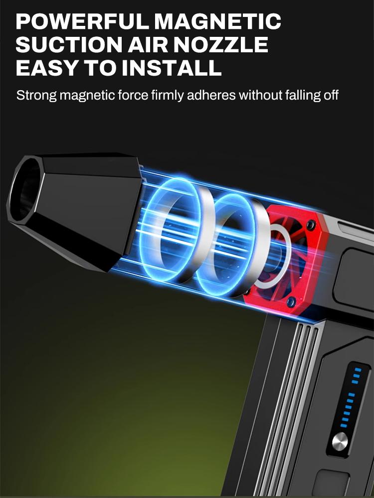 580000RPM Violent Dust Fan Compressed Air Duster 350g Wind Pressure High Power Turbo Fan 6-Speed Adjustable Turbo Jet Blower