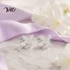 Chic Women's Fashion Accessories 1 Pair Butterfly Stud Earrings for Women, Sparkly Rhinestone Faux Pearl Lightweight Earrings, Glitter Cubic Zirconia