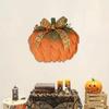 Farmhouse Pumpkin Wreath for Front Door Autumn Burlap Pumpkin Garland with Bows Berries for Fall Halloween Christmas Thanksgiving Home Porch Decor