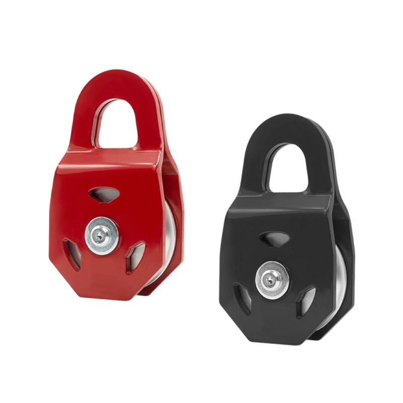 Metal Snatch Block Winch Pulley Heavy Duty 8 Ton Towing Pulley Compatible with Steel Cable for Garage Offroad