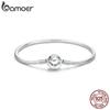 Bamoer 925 Sterling Silver Classic Family Forever Snake Chain Bracelets for Women Fine Jewelry 14CM 17CM 19CM