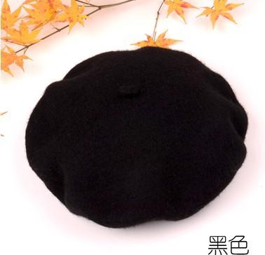 Children's hat cute autumn and winter pure wool casual cute children beret painter hat trendy parent-child hat