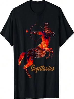 Стрелец Модный Крутой Знак Зодиака Футболка Футболка