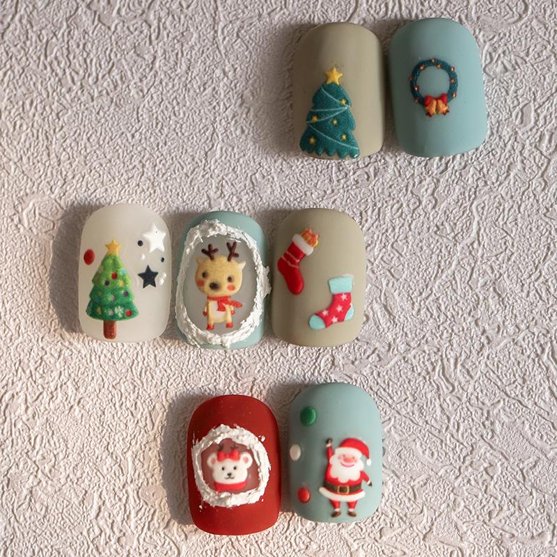 Японские трехмерные наклейки для ногтей Tensor - TS-3268 Christmas Edition