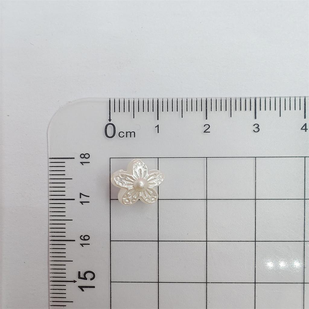 50/100 шт. модные перфорированные цветочные украшения, аксессуары, трехмерные бусины из искусственного жемчуга ABS, ожерелье, браслет, ручная работа