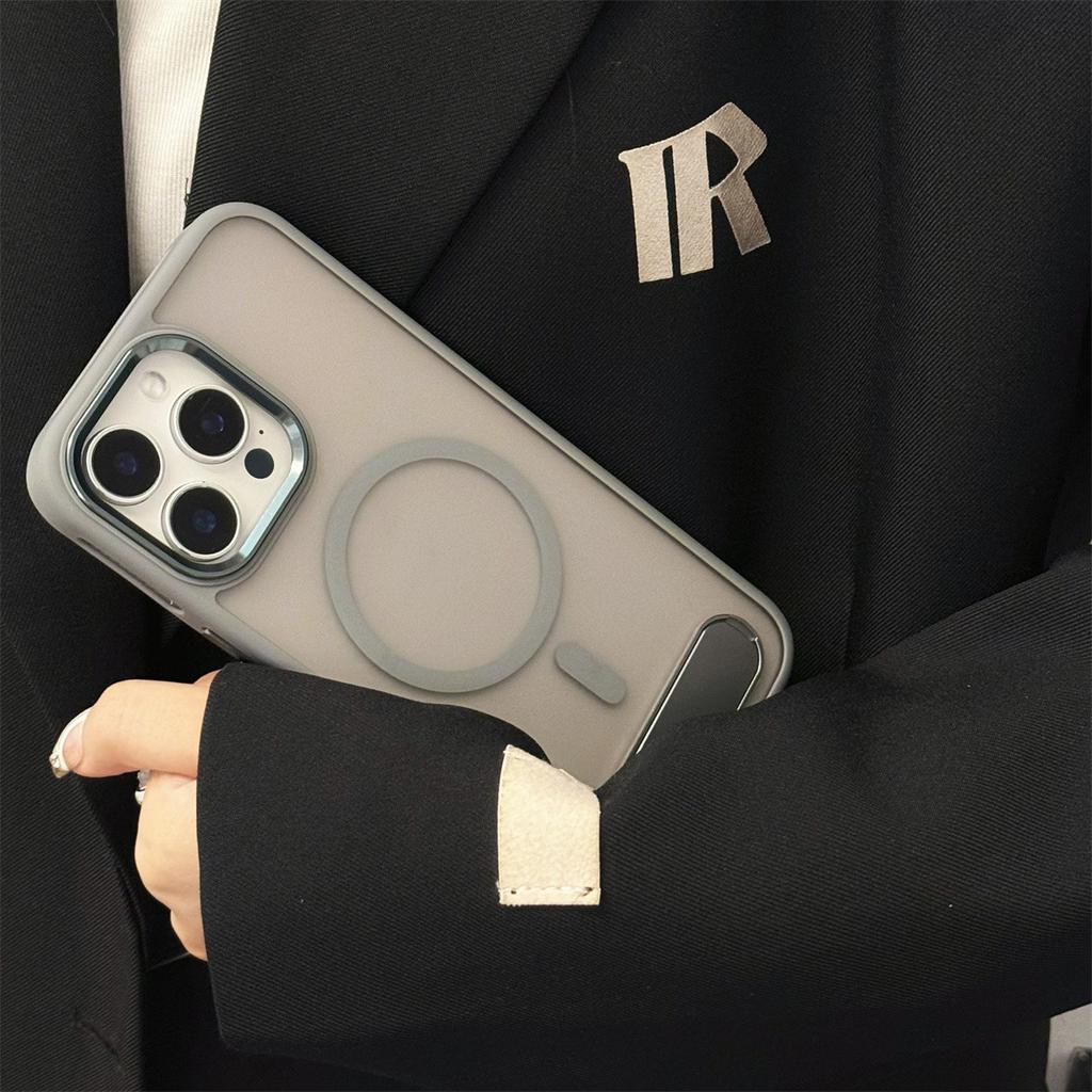 Magnetic Invisible Stand Phone Case Suitable for IPhone16 Shell, 15promax Protective Case and Apple 14 Simple Case