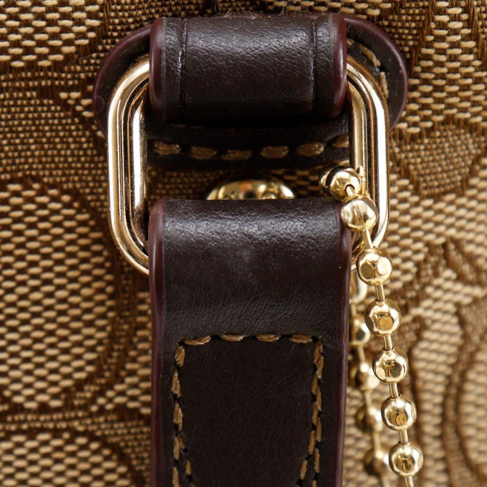 Coach Signature Tote Bag F58282 Brown Canvas Women Used