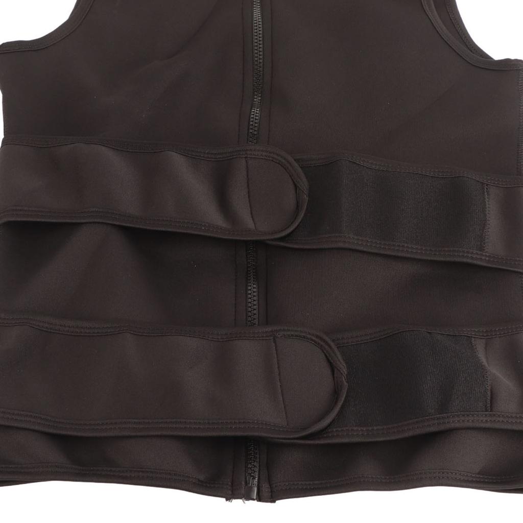 Мужской корректирующий жилет для тела, утягивающая майка без рукавов, впитывающая пот, для тяжелой атлетики, бокса, аэробных упражнений, черный, L