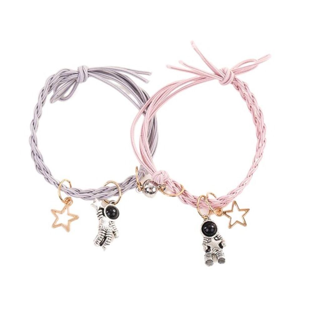 Магнитный браслет для притяжения астронавтов, браслет для пары, полые звезды, набор браслетов, подарок другу