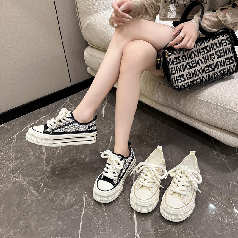 Холщовые туфли женские модные блестящие кроссовки на платформе из вулканизированной ткани дизайнерские летние повседневные спортивные кроссовки из холста обувь Zapatillas