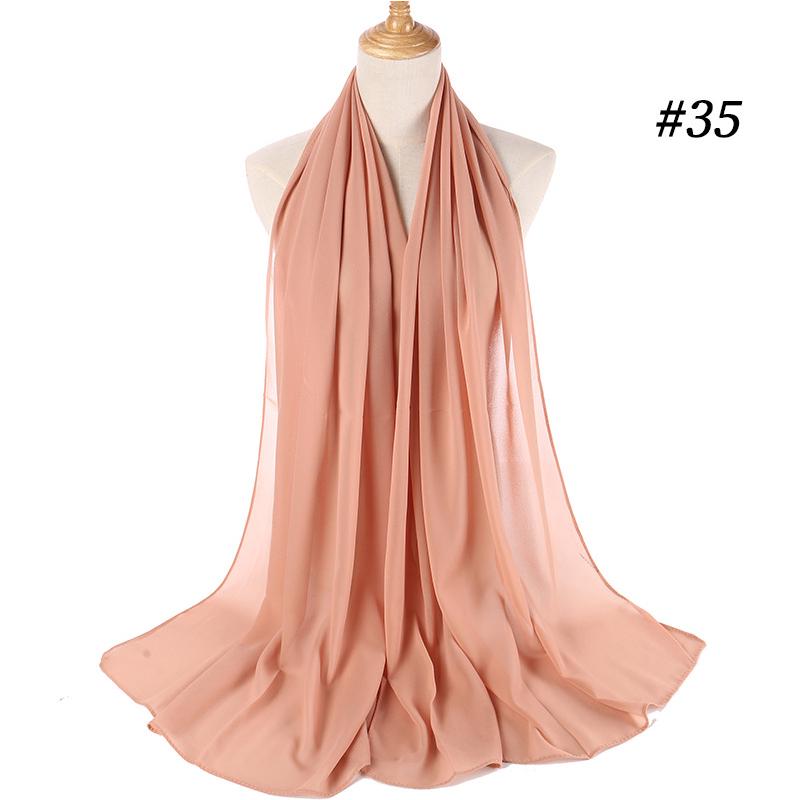 Muslim Hijab Women Lady Plain Bubble Chiffon Scarf Hijab Wrap Shawls Headband