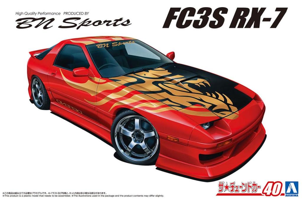Aoshima Bunka Kyozai Серия Тюнингованные Автомобили Mazda BN Sports FC3S Пластиковая Модель 1/24 №40 RX-7 '89