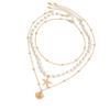 Bohemian Seashells Starfish Pearls Necklace Set Adjustable Tassels Clavicle Chain Beach Jewelry Accessory for Women