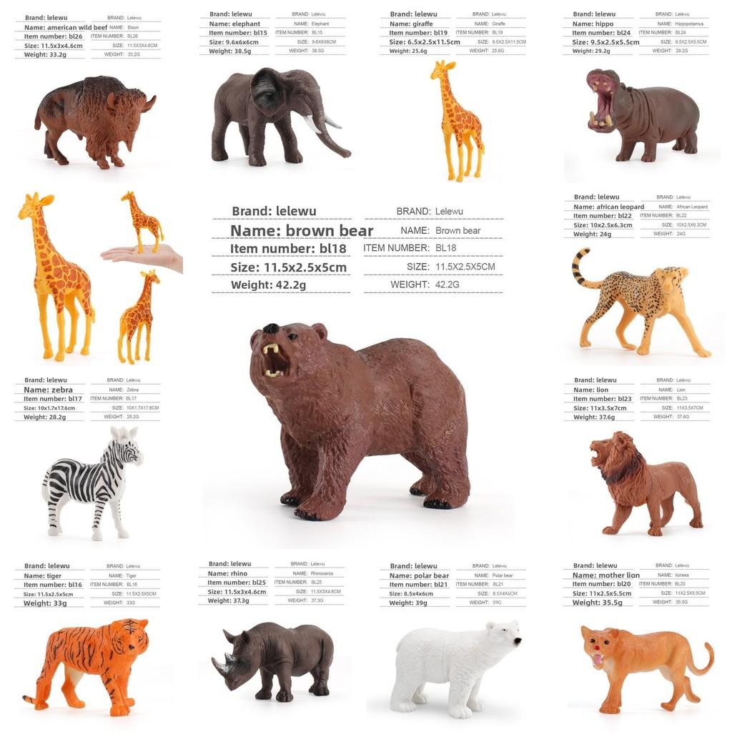 Wild Animal Elephants Tigers Model Set With Realistic Zoo Figures For Kids Educational Play And Learning