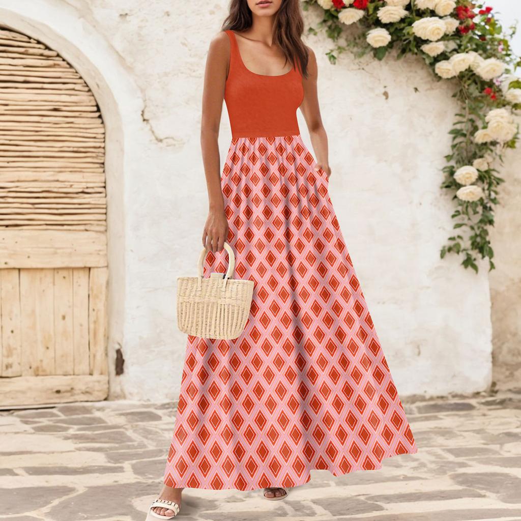 Women's Flowing Dresses Women's Summer Dresses Casual Long Dresses Cute Floral Long Dresses