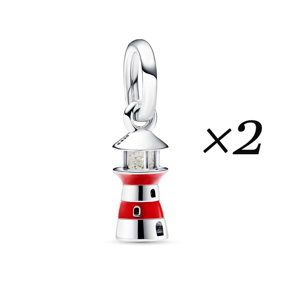 Glow in the Dark Lighthouse Charm for Original Pandora Bracelet DIY Jewelry Gift for Women Friends Family