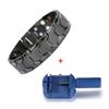 Magnetic Therapy Jewelry Men Adjustable Magnetic Bracelet Black Stainless Steel Homme Bracelet