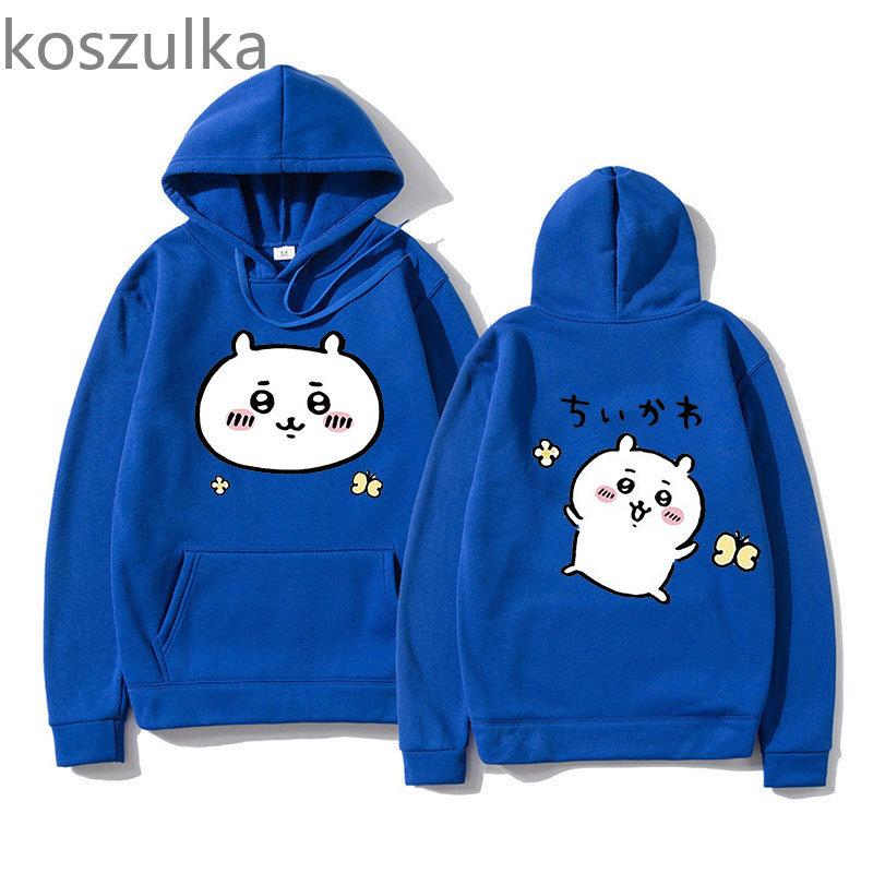 Модная толстовка с капюшоном в стиле аниме Chiikawa, уличная одежда, пуловер с принтом печати, унисекс, осенне-зимняя толстовка в стиле хип-хоп, одежда унисекс