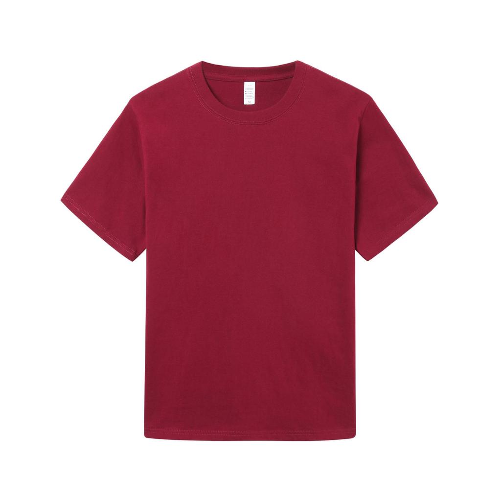 230 г хлопковая пустая футболка для мужчин и женщин, свободная повседневная толстая круглая шея, чистый белый цвет с короткими рукавами