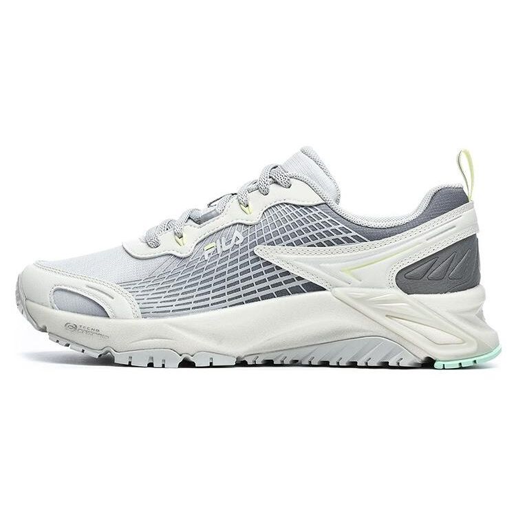 Fila Lynx Lace-Up Sports Comfortable Fabric Synthetic Leather Low-Top Trail Running Shoes Women Sneaker Gray A12W241205FLR