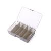 Durable Hook Lure Container Lure Box Transparent 5 Compartments Baits Case Fishing Tackle Box
