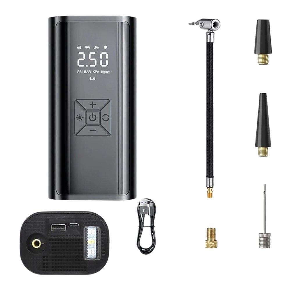 Portable Tyre Inflator 2000mAh Wireless Air Compressor LED Display Electronic Inflatable Pump for Vehicle Truck Motorbike Balls