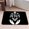 1 шт. Христианский Иисус Коврик для ванной Комната для детей Спальня Декорация Балкон Противоскользящий Дверной коврик Гостиная Приветственный коврик