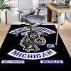 1pc Sons of Anarchy themed Office Carpet Chair Mats - durable polyester rug for home theater, office, dorm room decor - tA33