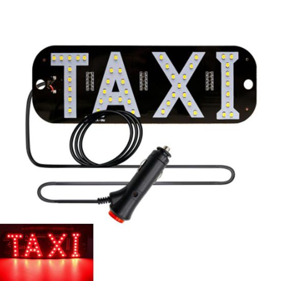 LED Indicator Light Waterproof Lamp with Car Windshield Light USB Power Taxi Sign Stickers for Ride-Hailing