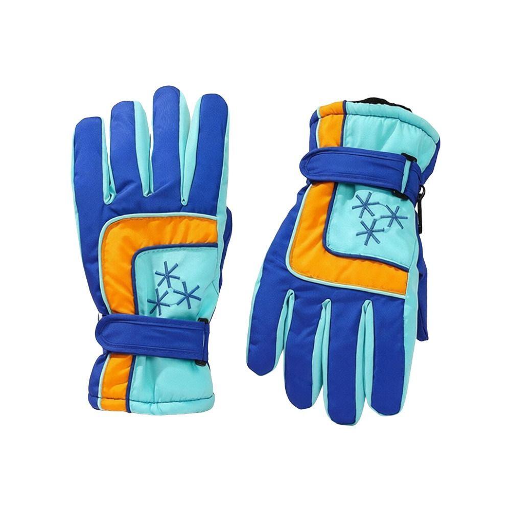 Non-slip Snow Gloves Warm Kids Winter Mittens Fashion Children Ski Gloves Winter
