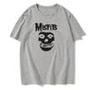 Мужская хип-хоп панк череп Misfits бренд хлопковая футболка с короткими рукавами крутой дизайн мужская летняя круглая горловина модная универсальная базовая
