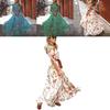 Women Sexy Long Sleeve Sundress Floral Printed Maxi Dress For Elegant Evening Events