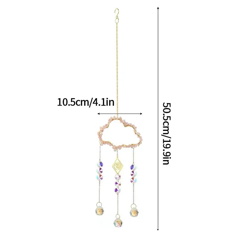 New Crystal Sun Catcher Cloud Window Wind Chime Hanging Rainbow Prism Pendant Jewelry Home Garden Decoration Festival Gifts