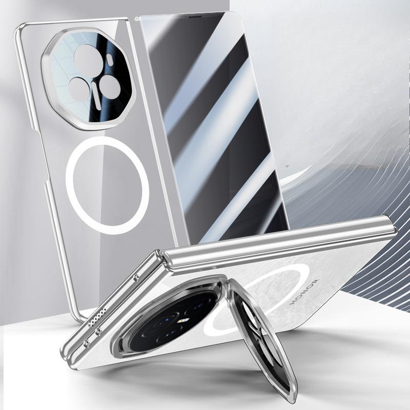 Подходит для чехла-подставки для телефона HONOR Magic V3, с магнитным прозрачным противоударным чехлом, простым и высококлассным корпусом
