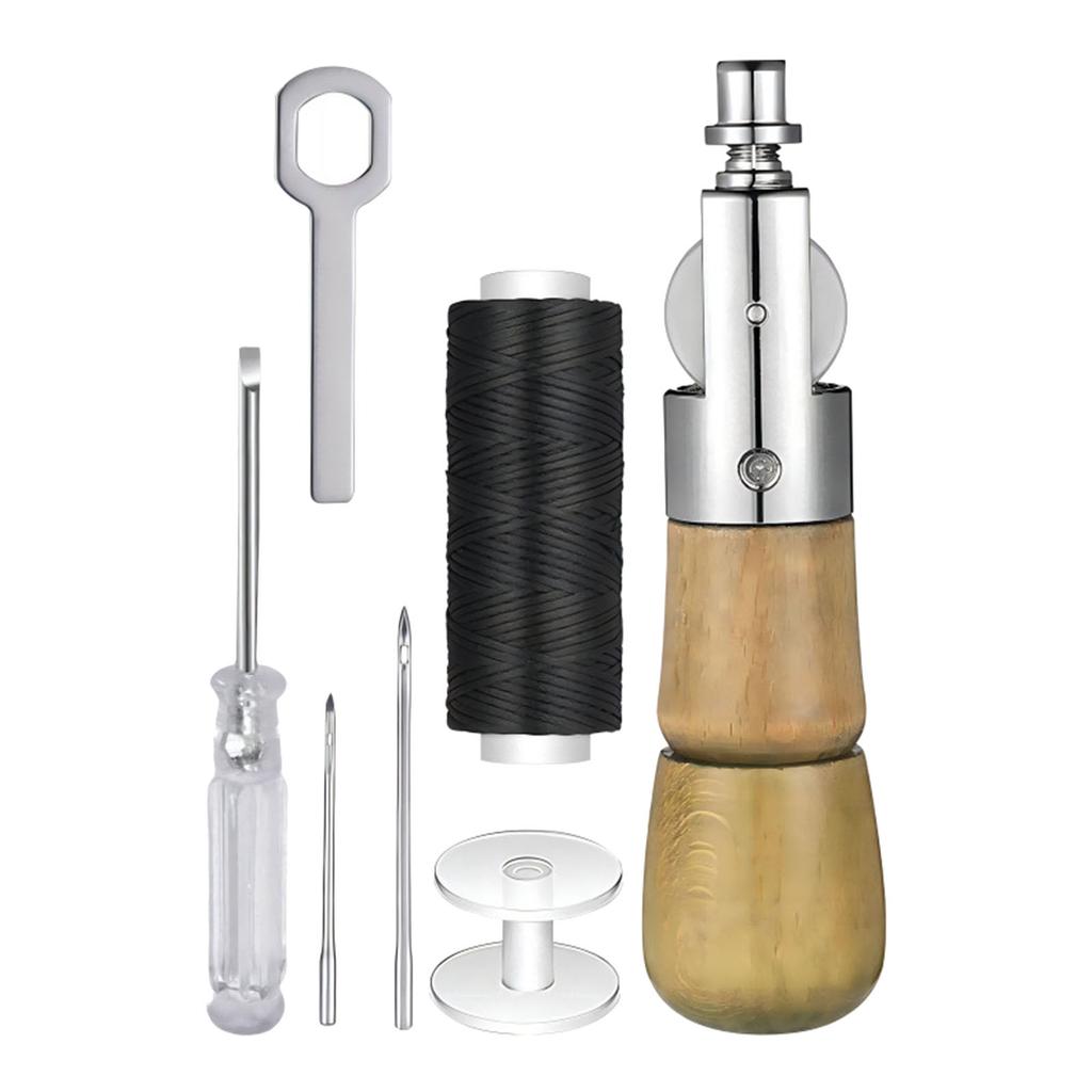 Набор шила для шитья по коже с отверткой Набор инструментов для шитья по коже Изогнутая и коническая игла Аксессуары для шитья по коже