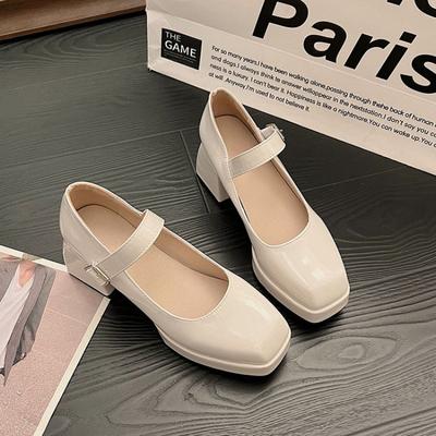 Новые туфли Мэри Джейн, женские модные туфли на толстой платформе, элегантные туфли на высоком каблуке в стиле ретро для офиса, праздничные туфли на толстом каблуке 42