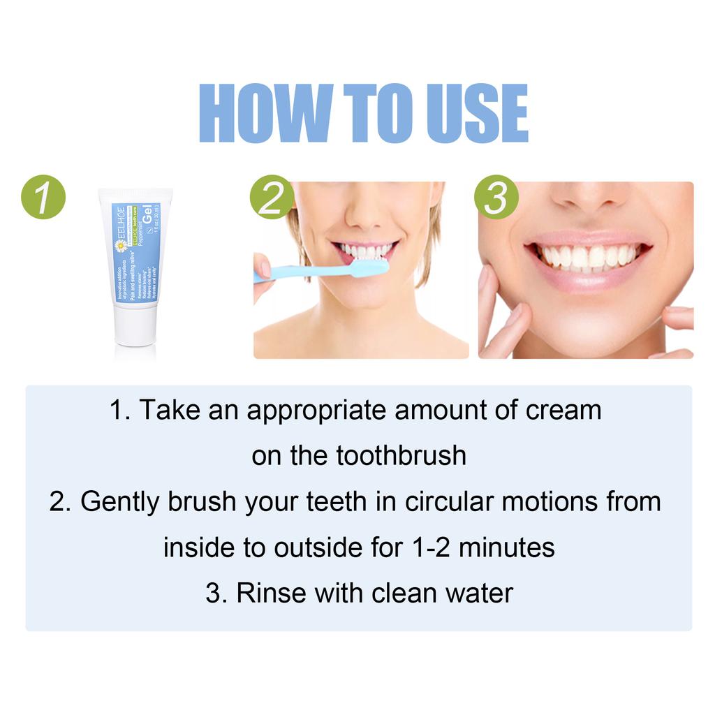 EELHOE Зубная паста для чистки зубов Гель для отбеливания зубов Глубокая чистящая пена Зубная паста удаляет пятна Свежее дыхание Инструменты для ухода за зубами 30 мл
