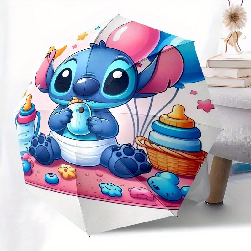 Stitch,Cute Automatic folding umbrella, 8 ribs portable foldable design, best choice for business and going out, birthday, Halloween, Christ