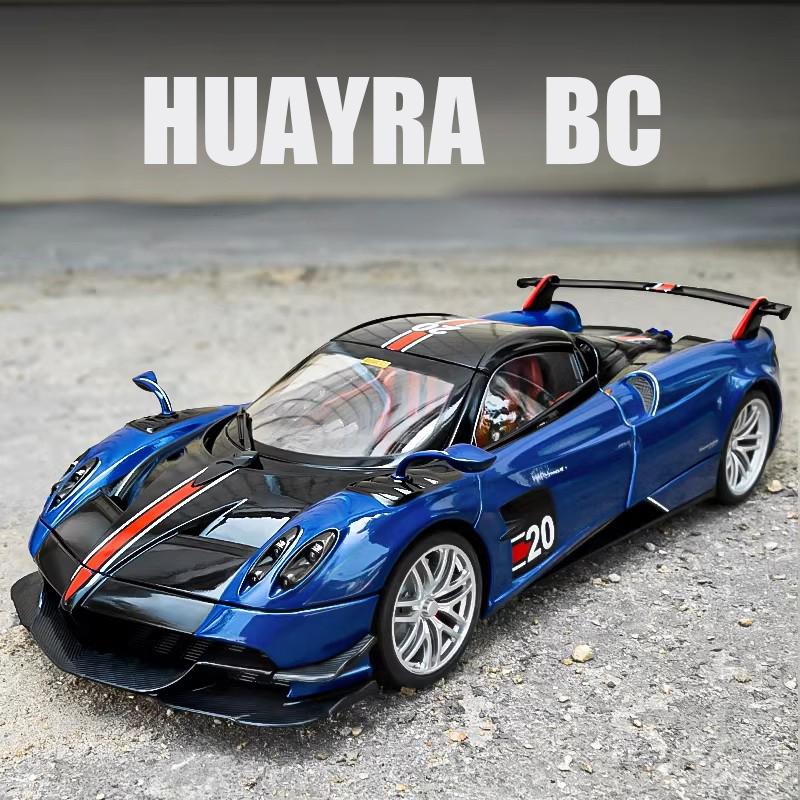 1/18 Pagani Huayra BC Суперкар Сплав Машинка Литые и Игрушечные Транспортные Средства Модель Машины Звук и Свет Инерционная Машинка Игрушки для Детей Подарки