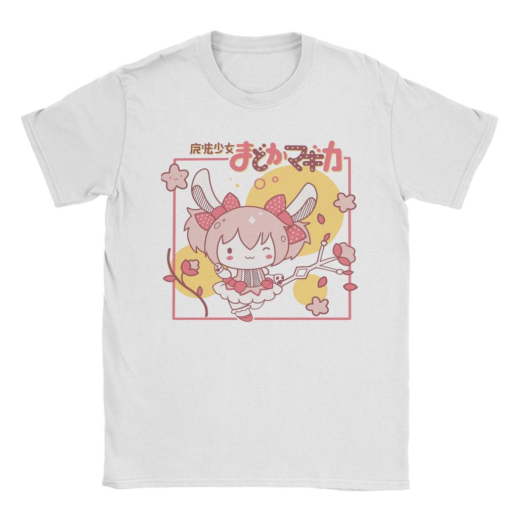 Новинка Puella Magi Madoka Magica Аниме (2) Футболка унисекс хлопковая с коротким рукавом с круглым вырезом летняя одежда