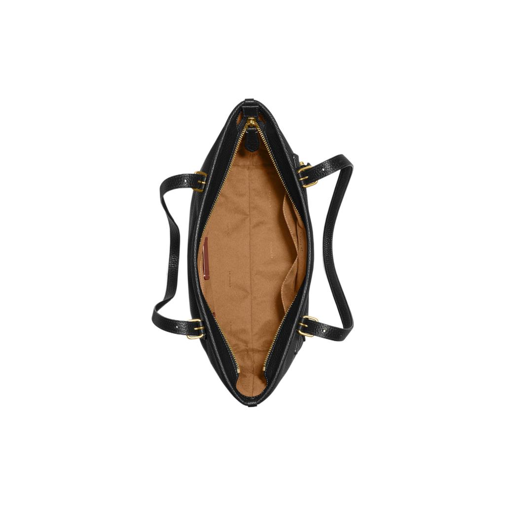 Новая сумка-тоут COACH Taylor из зернистой кожи, сумка для покупок, сумка через плечо, большая женская сумка, черная CC395-B4BK