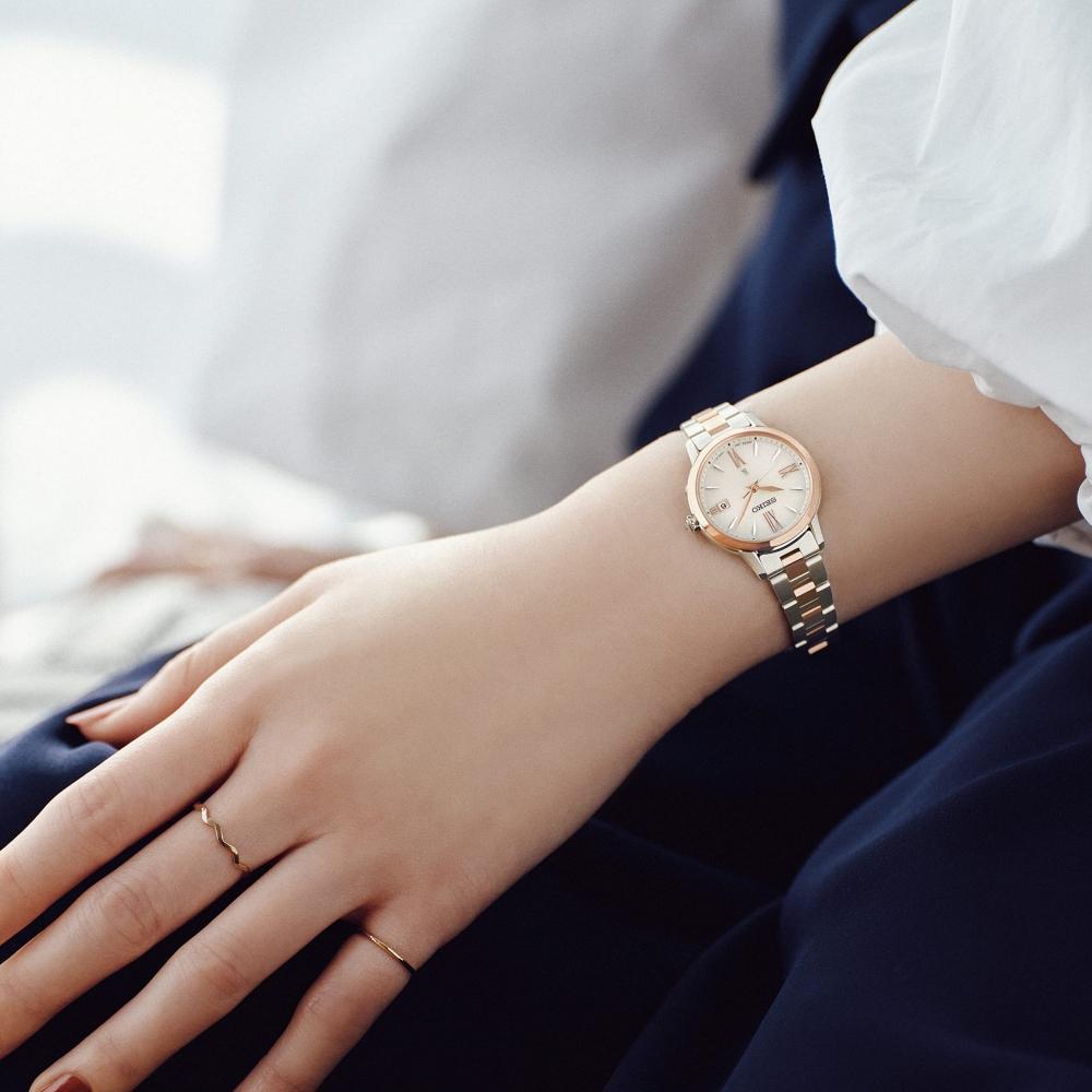 [Часы Seiko] Rukia Grow SSVW206 женские, серебро + розовое золото