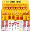 58 PCS Lockout Tagout Kits, Electrical Safety Loto Kit Includes Padlocks, Lockout Station, Hasp, Tags & Zip Ties