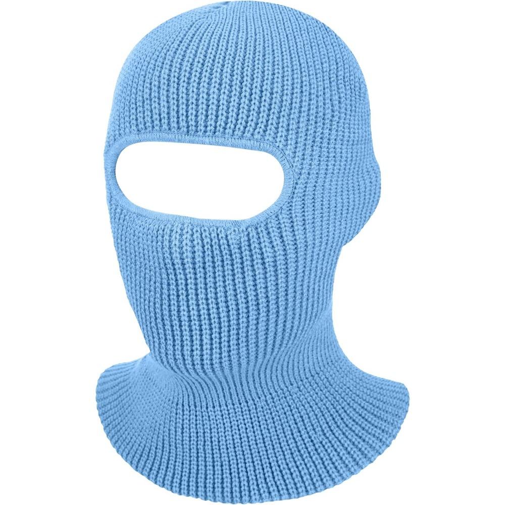 3-Hole Knitted Full Face Cover Ski Mask, Adult Winter Balaclava Warm Knit Full Face Mask for Outdoor Sports